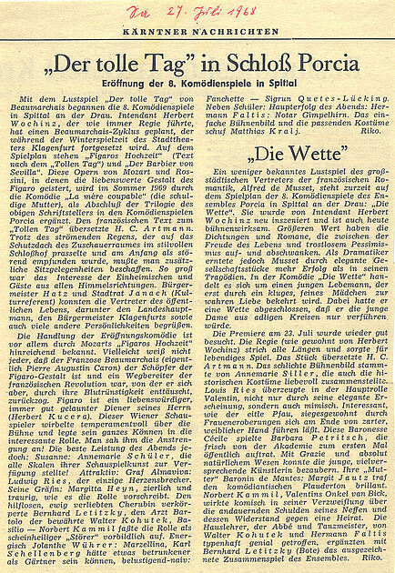 Kärnter Nachrichten "Der tolle Tag"