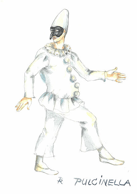 Figurine "Pulcinella" von Bettina Richter